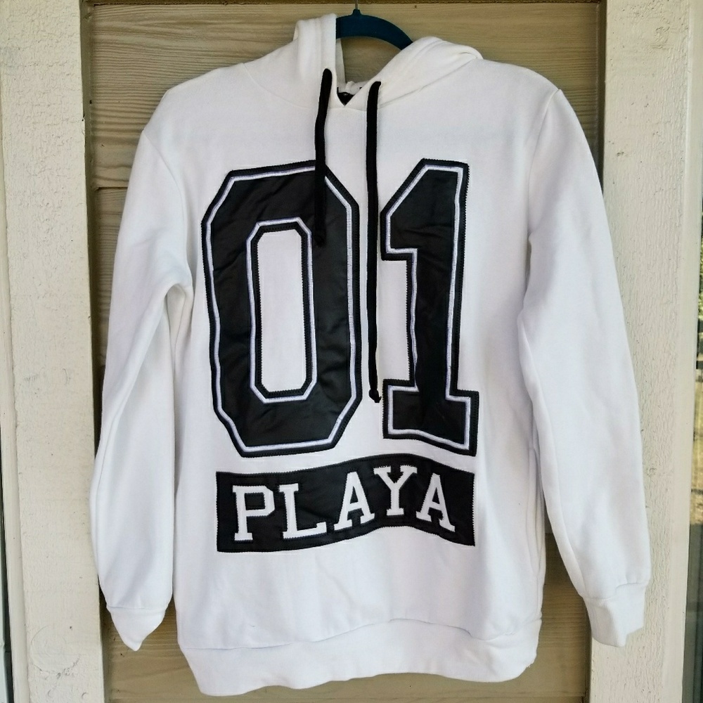 White 01 Playa Hoodie